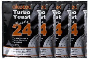 Комплект: Спиртовые дрожжи Alcotec "24 Turbo", 175 г, 4 шт. 